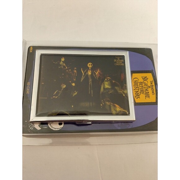 Vintage Disney Tim Burton's The Nightmare Before Christmas Metal ID Case NEW - Picture 2 of 3